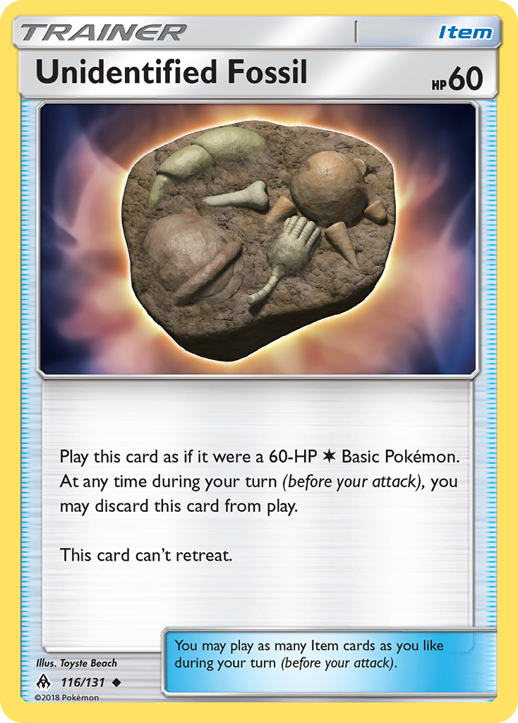 Unidentified Fossil (116/131) [Sun & Moon: Forbidden Light] | Arkham Games and Comics