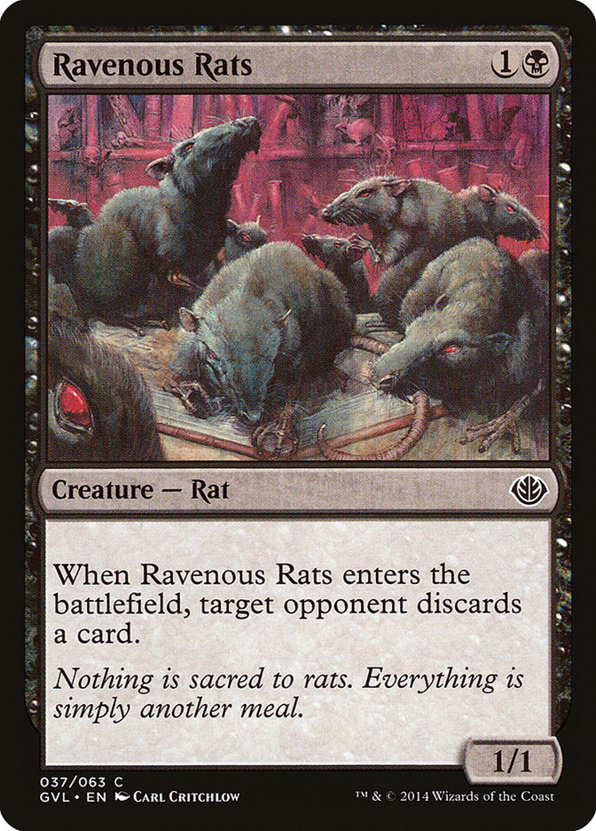 Ravenous Rats (Garruk vs. Liliana) [Duel Decks Anthology] | Arkham Games and Comics