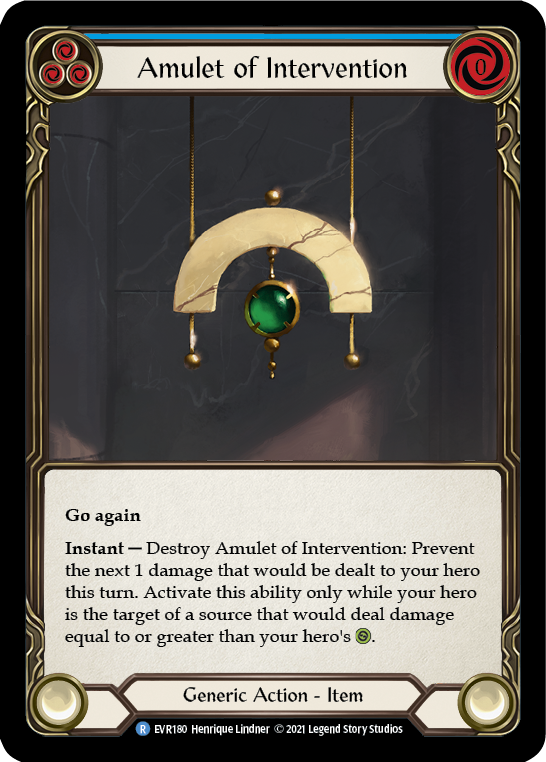 Amulet of Intervention [EVR180] (Everfest)  1st Edition Cold Foil | Arkham Games and Comics