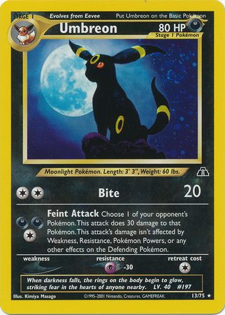 Umbreon (13/75) [Neo Discovery Unlimited] | Arkham Games and Comics