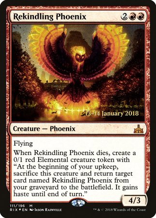 Rekindling Phoenix [Rivals of Ixalan Promos] | Arkham Games and Comics