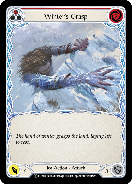 Winter's Grasp (Red) [U-ELE160] (Tales of Aria Unlimited)  Unlimited Rainbow Foil | Arkham Games and Comics