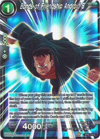 Bonds of Friendship Android 8 (Reprint) (BT6-114) [Battle Evolution Booster] | Arkham Games and Comics