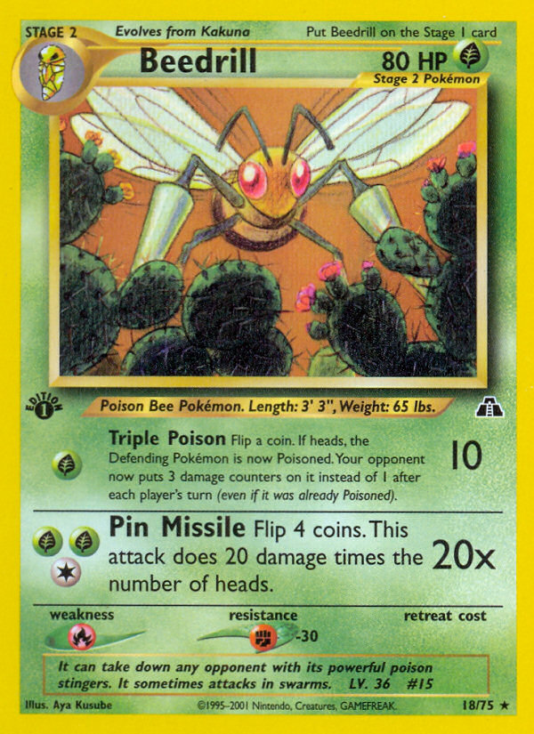 Beedrill (18/75) [Neo Discovery 1st Edition] | Arkham Games and Comics