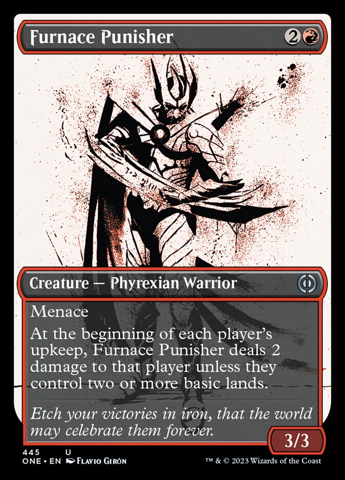 Furnace Punisher (Showcase Ichor Step-and-Compleat Foil) [Phyrexia: All Will Be One] | Arkham Games and Comics