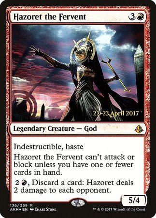 Hazoret the Fervent [Amonkhet Promos] | Arkham Games and Comics