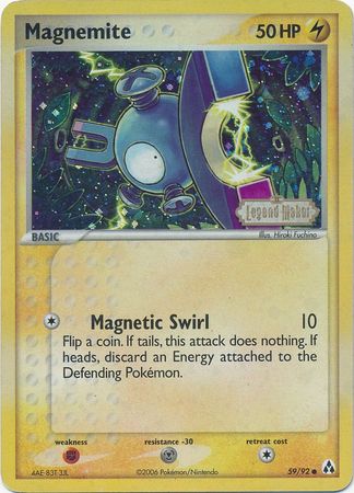 Magnemite (59/92) (Stamped) [EX: Legend Maker] | Arkham Games and Comics