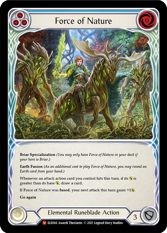 Force of Nature [ELE066] (Tales of Aria)  1st Edition Rainbow Foil | Arkham Games and Comics