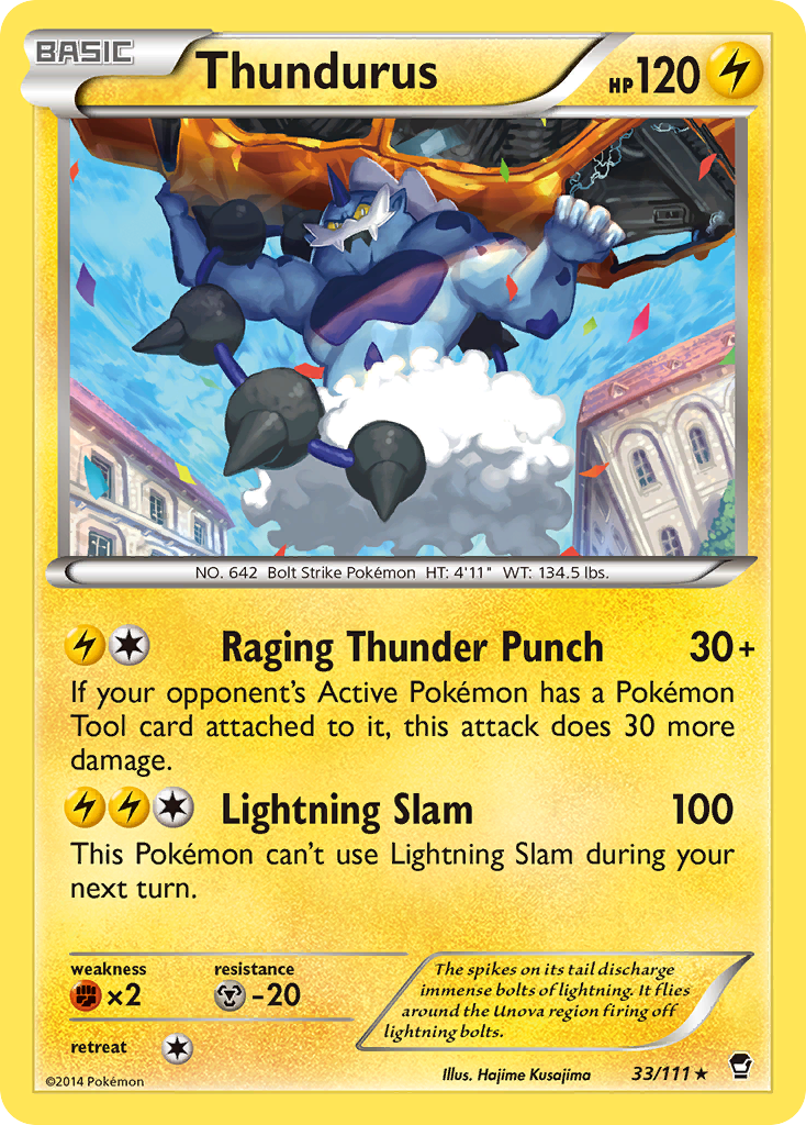 Thundurus (33/111) [XY: Furious Fists] | Arkham Games and Comics