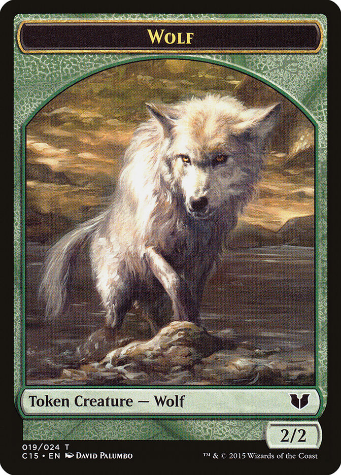 Wolf // Zombie Double-Sided Token [Commander 2015 Tokens] | Arkham Games and Comics