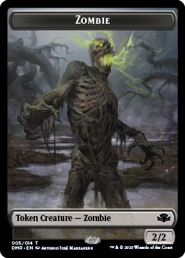 Zombie // Marit Lage Double-Sided Token [Dominaria Remastered Tokens] | Arkham Games and Comics