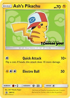 Ash's Pikachu (SM112) [Sun & Moon: Black Star Promos] | Arkham Games and Comics