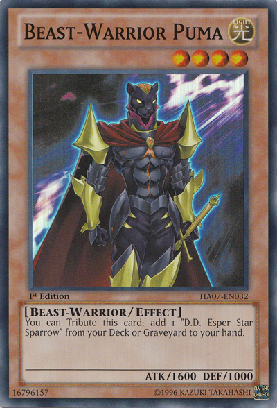 Beast-Warrior Puma [HA07-EN032] Super Rare | Arkham Games and Comics