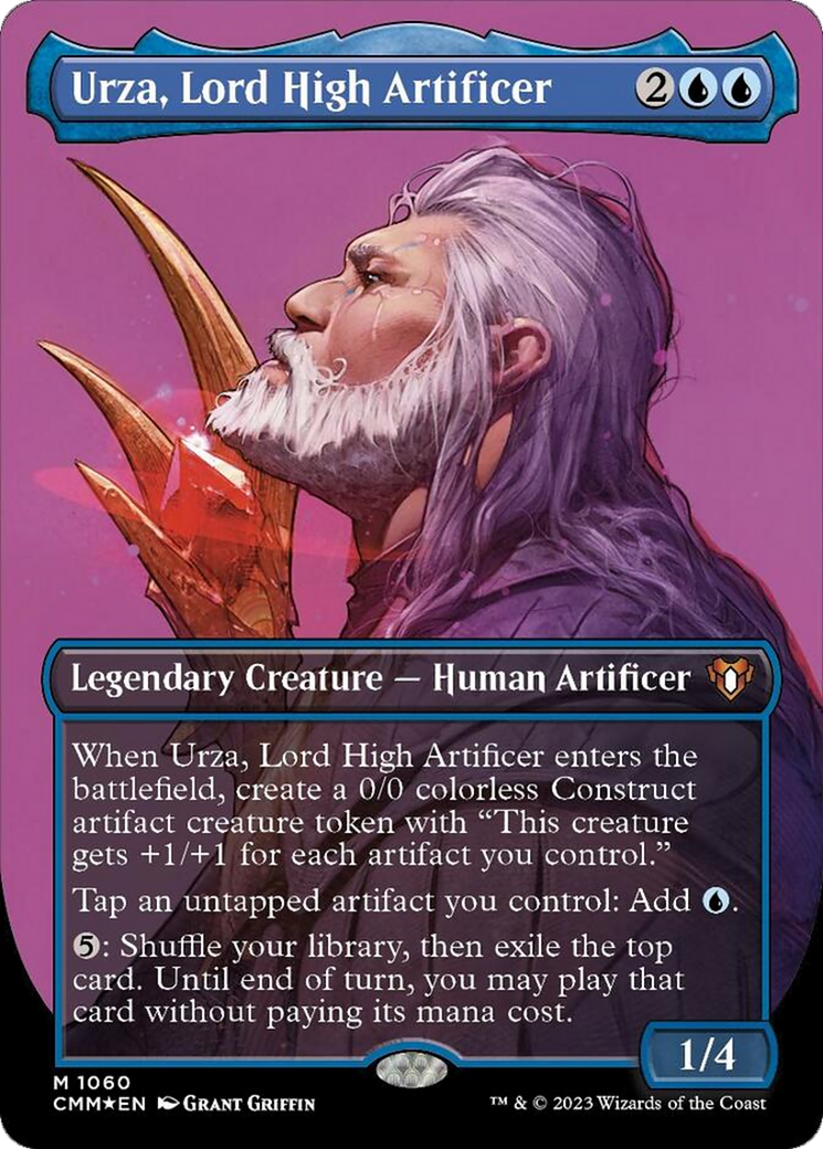 Urza, Lord High Artificer (Borderless Textured Foil Frame Break) [Commander Masters] | Arkham Games and Comics