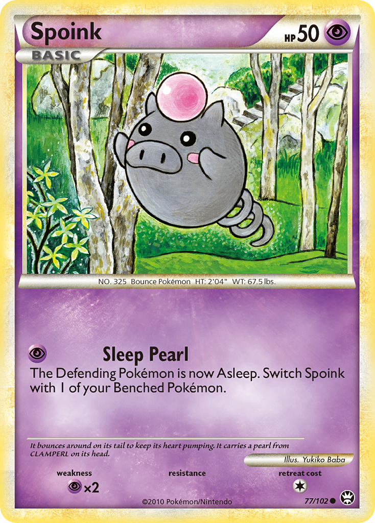 Spoink (77/102) [HeartGold & SoulSilver: Triumphant] | Arkham Games and Comics