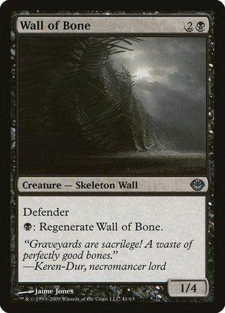 Wall of Bone [Duel Decks: Garruk vs. Liliana] | Arkham Games and Comics