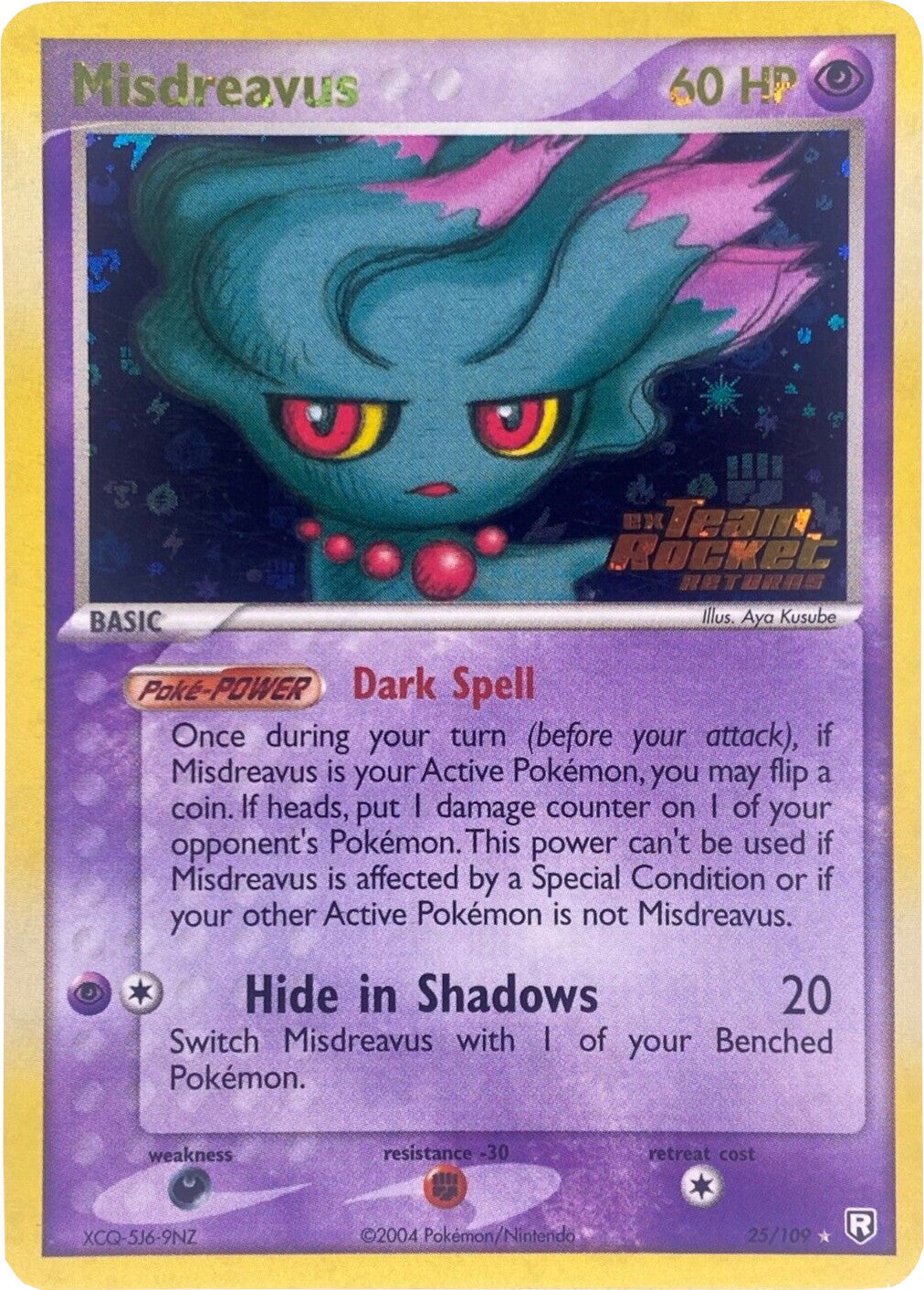 Misdreavus (25/109) (Stamped) [EX: Team Rocket Returns] | Arkham Games and Comics