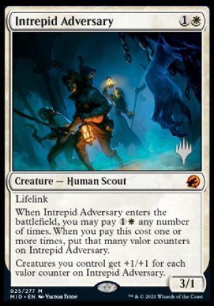 Intrepid Adversary (Promo Pack) [Innistrad: Midnight Hunt Promos] | Arkham Games and Comics