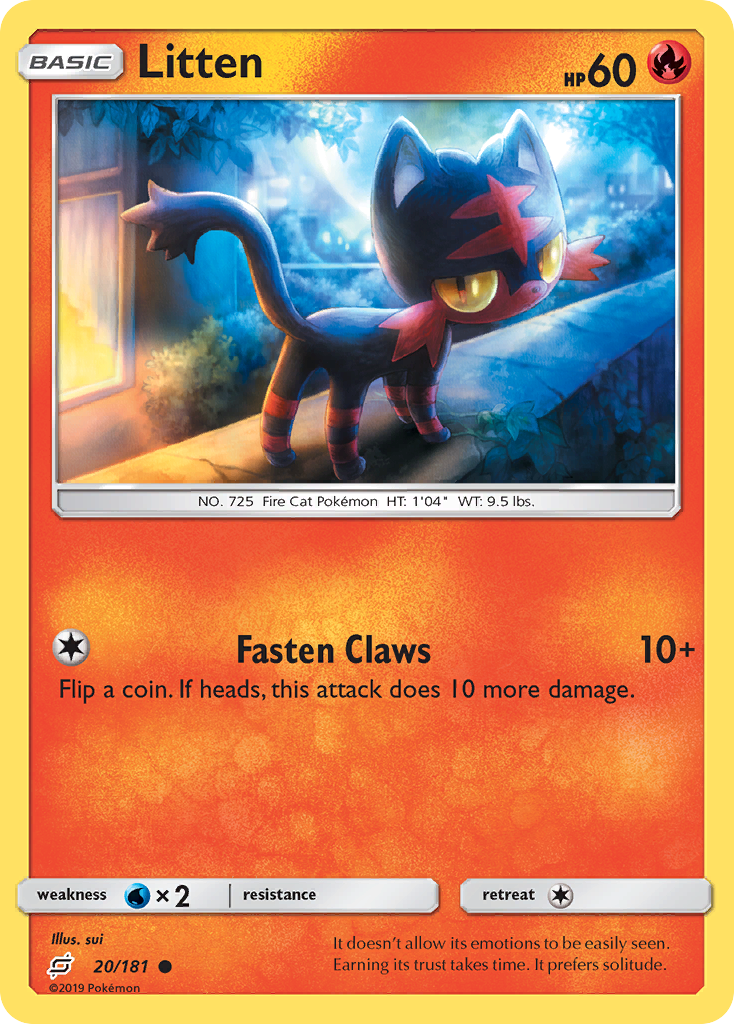 Litten (20/181) [Sun & Moon: Team Up] | Arkham Games and Comics