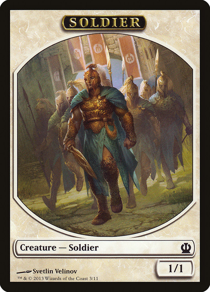 Soldier (3/11) [Theros Tokens] | Arkham Games and Comics