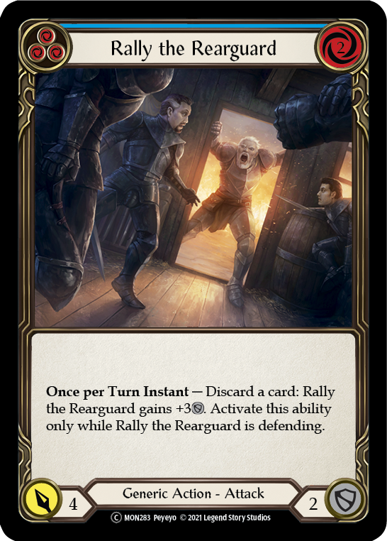 Rally the Rearguard (Blue) [U-MON283-RF] (Monarch Unlimited)  Unlimited Rainbow Foil | Arkham Games and Comics