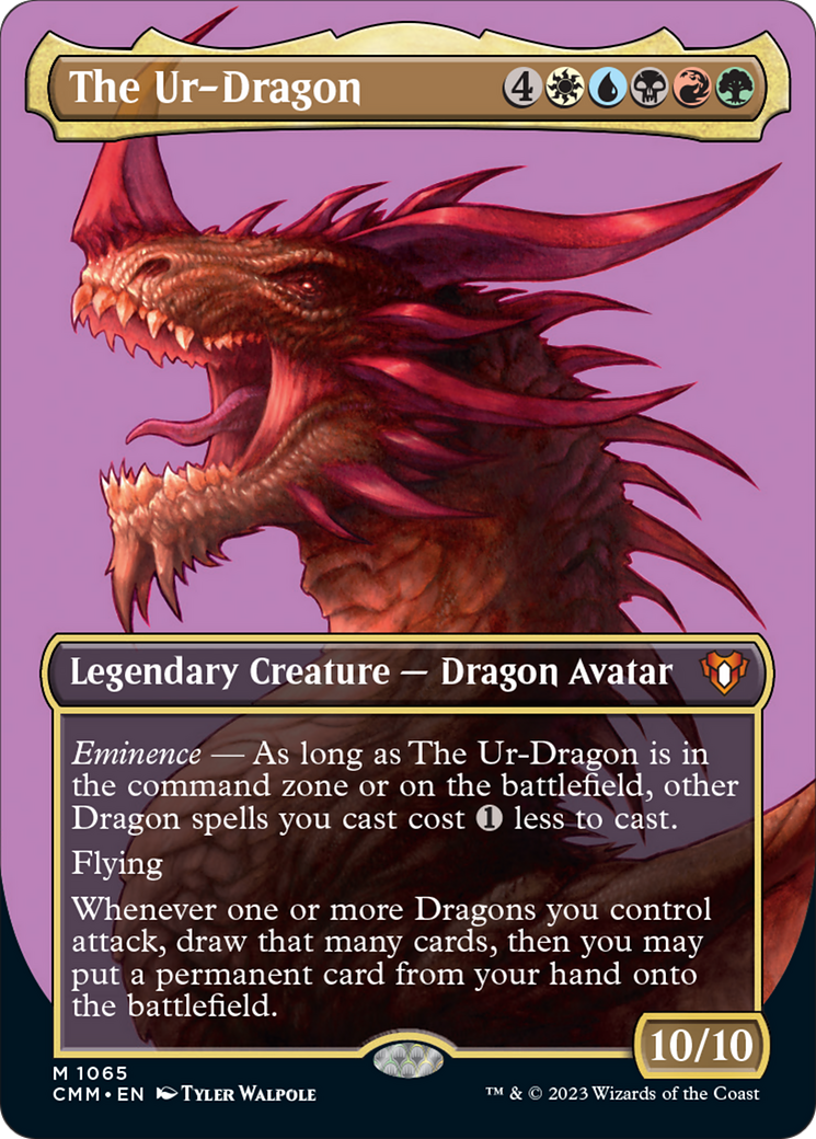 The Ur-Dragon (Borderless Textured Foil Frame Break) [Commander Masters] | Arkham Games and Comics
