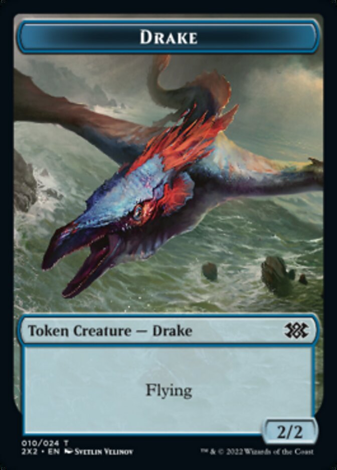 Drake // Angel Double-sided Token [Double Masters 2022 Tokens] | Arkham Games and Comics