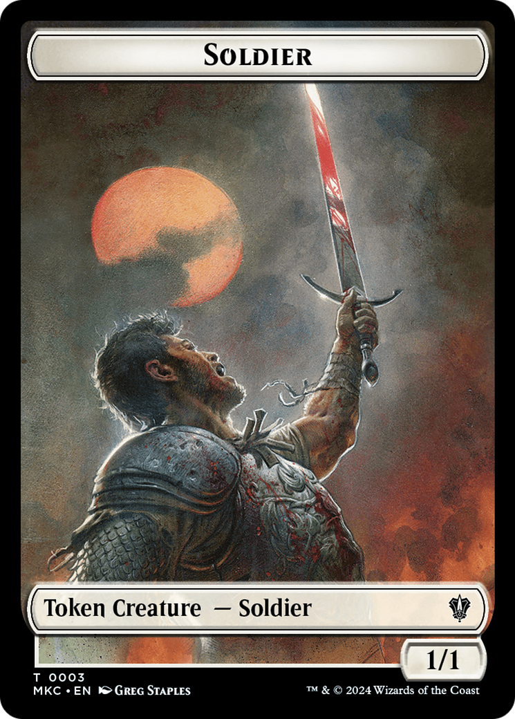 Soldier // Ogre Double-Sided Token [Murders at Karlov Manor Commander Tokens] | Arkham Games and Comics