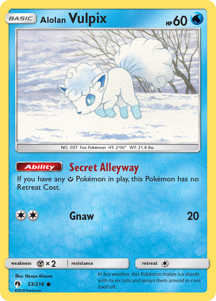 Alolan Vulpix (53/214) [Sun & Moon: Lost Thunder] | Arkham Games and Comics