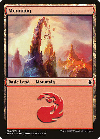 Mountain (267) [Battle for Zendikar] | Arkham Games and Comics