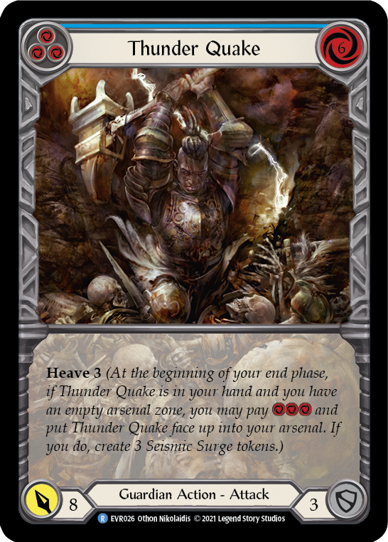 Thunder Quake (Blue) [EVR026] (Everfest)  1st Edition Extended Art Rainbow Foil | Arkham Games and Comics