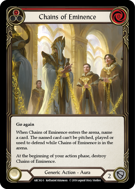 Chains of Eminence [ARC162-S] (Arcane Rising)  1st Edition Rainbow Foil | Arkham Games and Comics