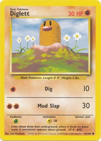 Diglett (47/102) [Base Set Unlimited] | Arkham Games and Comics