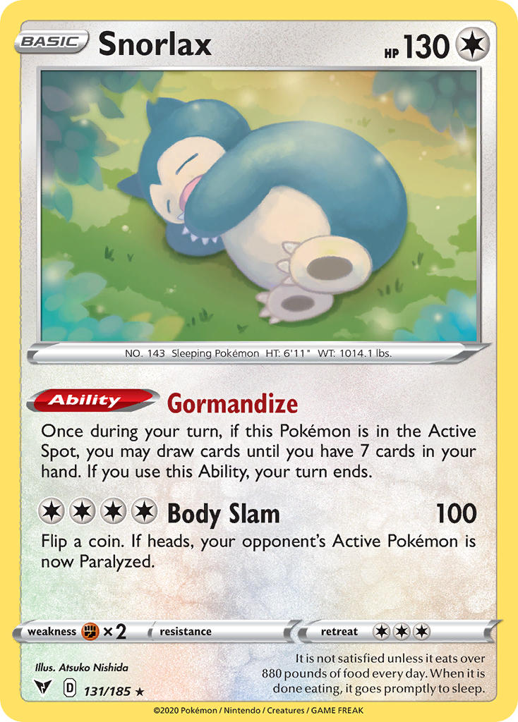 Snorlax (131/185) [Sword & Shield: Vivid Voltage] | Arkham Games and Comics