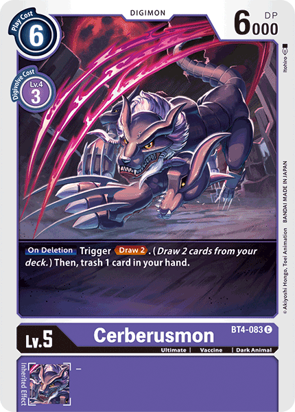 Cerberusmon [BT4-083] [Great Legend] | Arkham Games and Comics