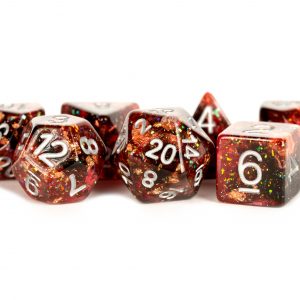 Metallic Dice Games Eternal Fire 16mm Resin Poly Set | Arkham Games and Comics