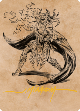 Livaan, Cultist of Tiamat Art Card (Gold-Stamped Signature) [Commander Legends: Battle for Baldur's Gate Art Series] | Arkham Games and Comics