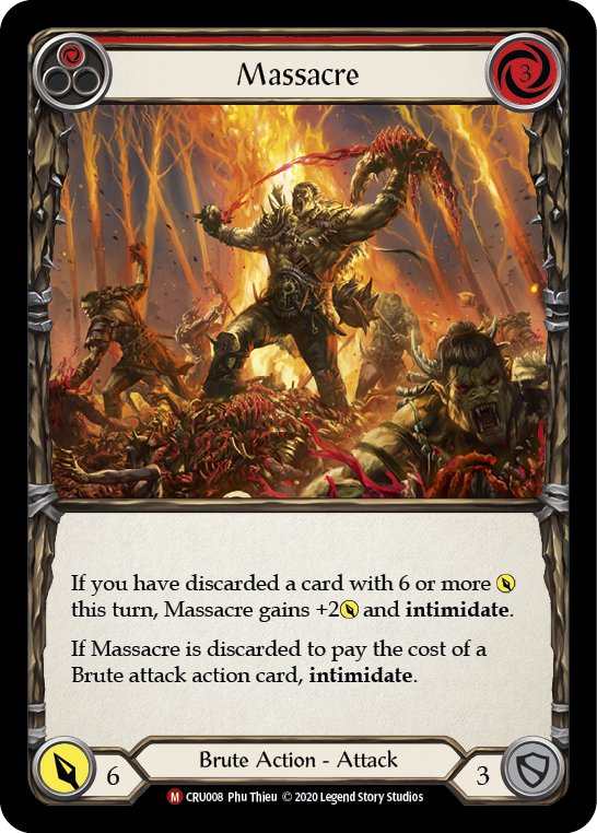 Massacre [CRU008] (Crucible of War)  1st Edition Rainbow Foil | Arkham Games and Comics