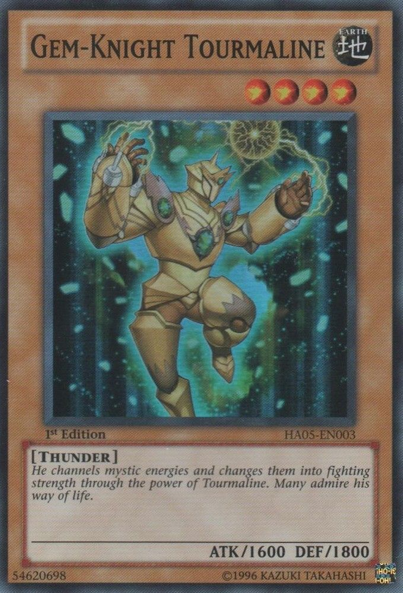 Gem-Knight Tourmaline [HA05-EN003] Super Rare | Arkham Games and Comics