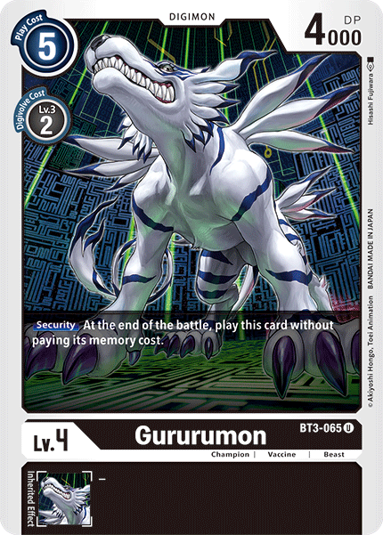 Gururumon [BT3-065] [Release Special Booster Ver.1.5] | Arkham Games and Comics