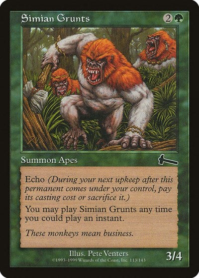 Simian Grunts [Urza's Legacy] | Arkham Games and Comics