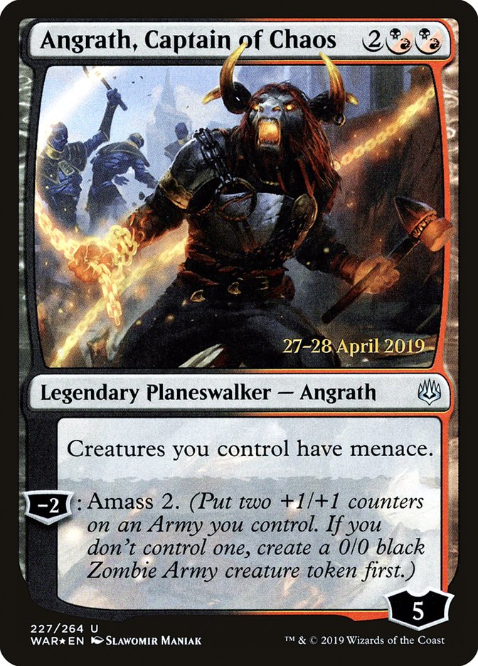 Angrath, Captain of Chaos  [War of the Spark Prerelease Promos] | Arkham Games and Comics