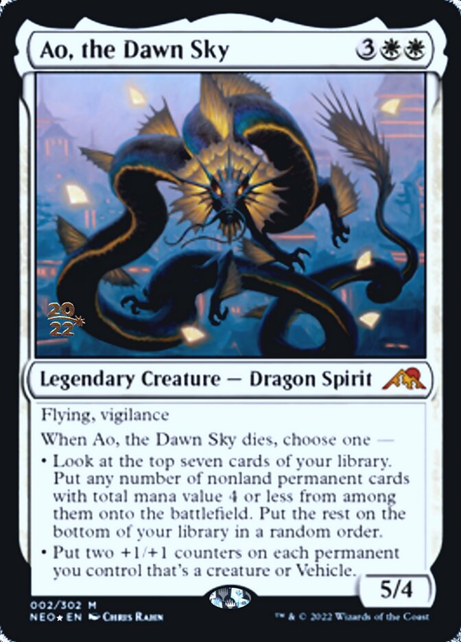 Ao, the Dawn Sky [Kamigawa: Neon Dynasty Prerelease Promos] | Arkham Games and Comics