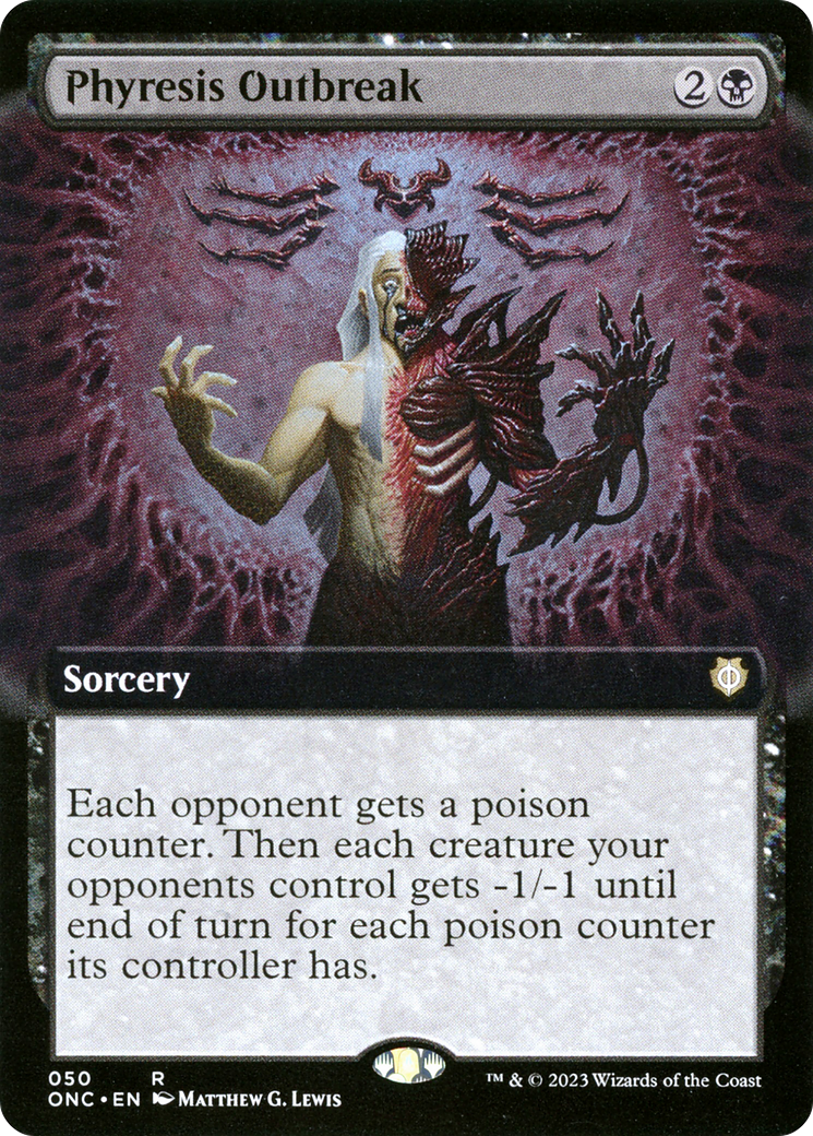 Phyresis Outbreak (Extended Art) [Phyrexia: All Will Be One Commander] | Arkham Games and Comics