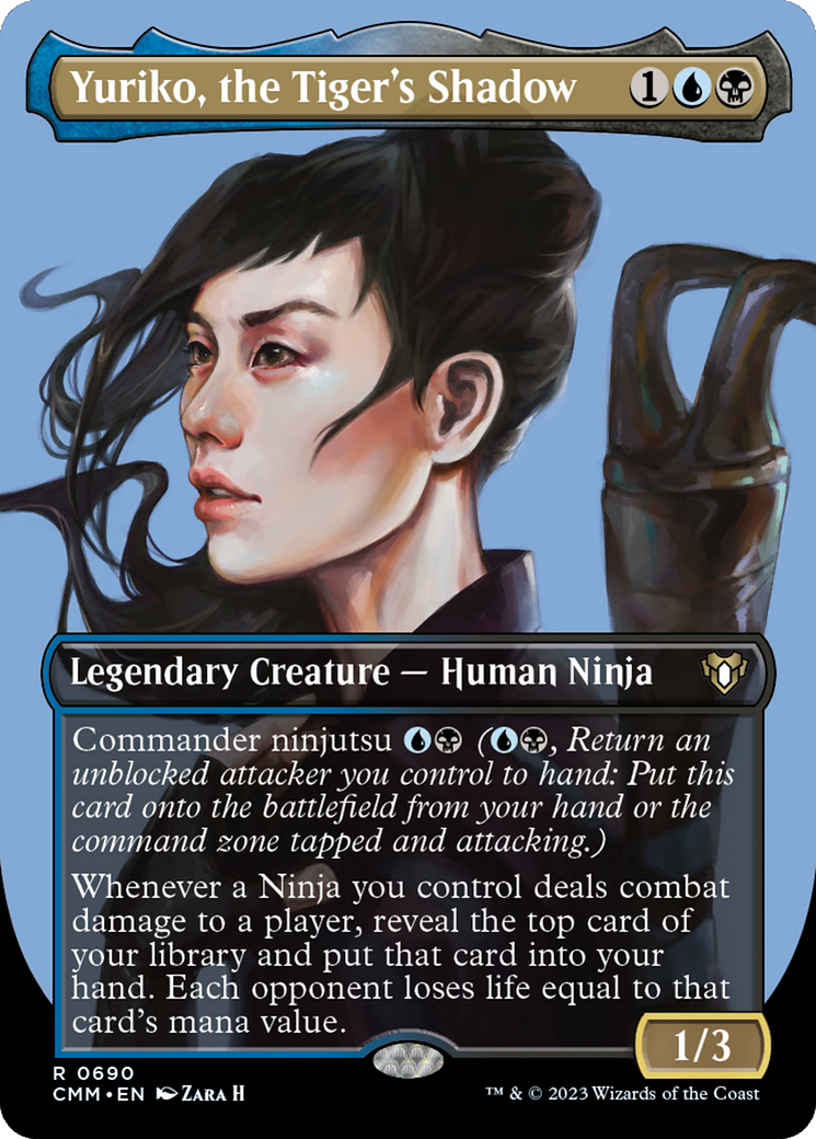 Yuriko, the Tiger's Shadow (Borderless Profile) [Commander Masters] | Arkham Games and Comics