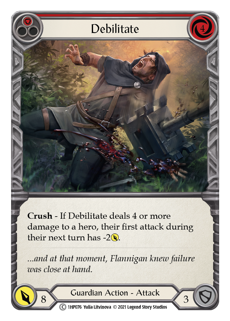 Debilitate (Red) [1HP076] (History Pack 1) | Arkham Games and Comics