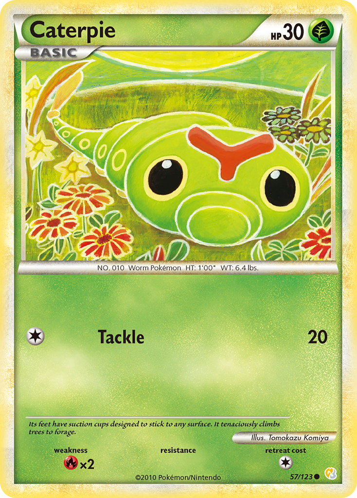 Caterpie (57/123) [HeartGold & SoulSilver: Base Set] | Arkham Games and Comics