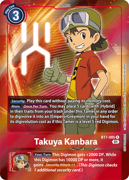 Takuya Kanbara [BT7-085] (Alternative Art - Box Topper) [Next Adventure] | Arkham Games and Comics