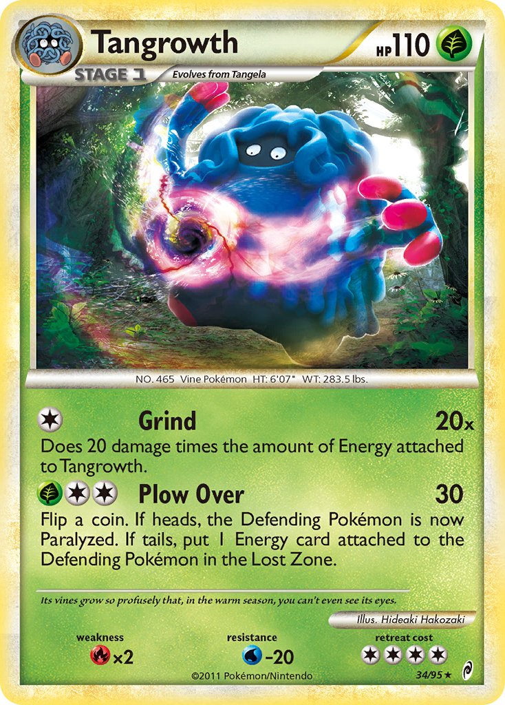 Tangrowth (34/95) (Theme Deck Exclusive) [HeartGold & SoulSilver: Call of Legends] | Arkham Games and Comics