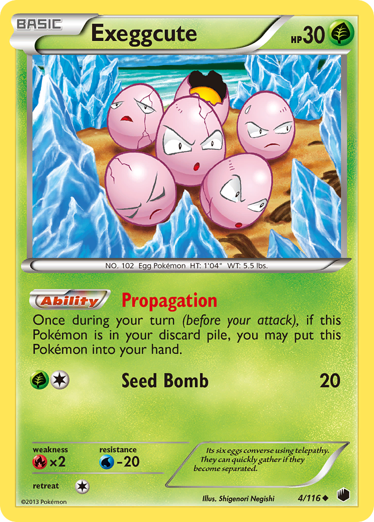 Exeggcute (4/116) [Black & White: Plasma Freeze] | Arkham Games and Comics